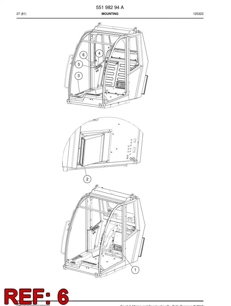 55182836b 551 828 36b Decal - Sandvik Technical Drawing