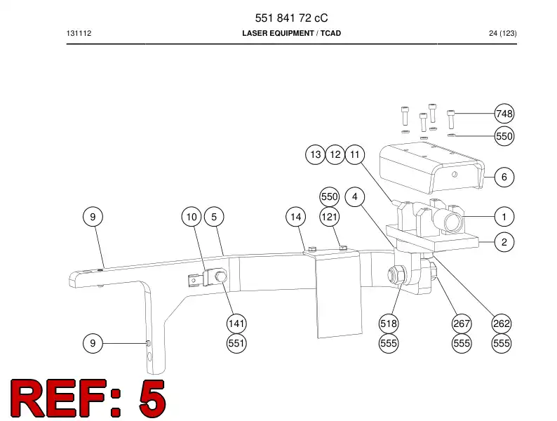 55182871c 551 828 71c Bracket - Sandvik Technical Drawing