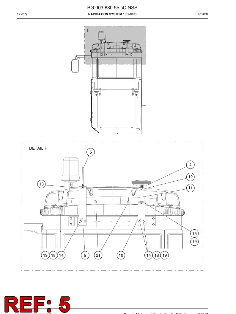 55182934b 551 829 34b Antenna - Sandvik Technical Drawing