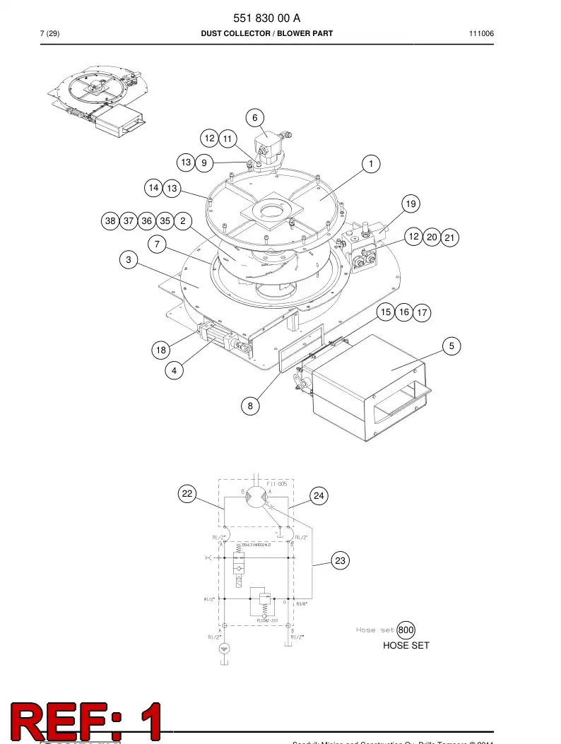 55183001a 551 830 01a COVER - Sandvik Technical Drawing