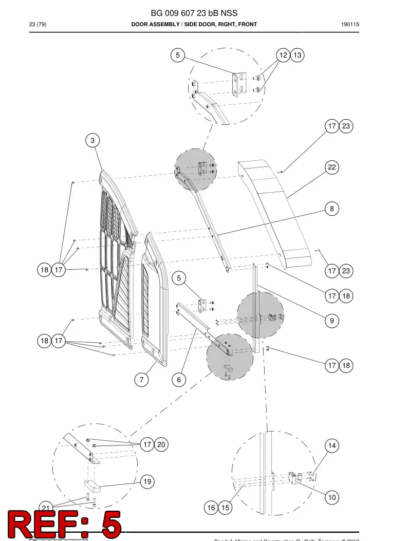 55183035 551 830 35 Hinge - Sandvik Technical Drawing