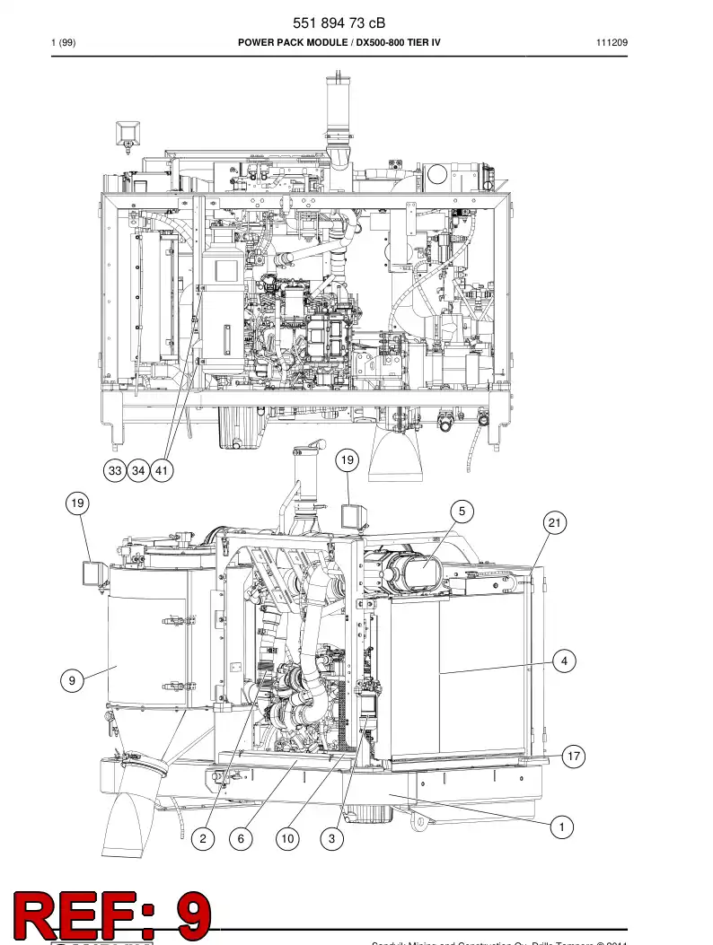 55183053c 551 830 53c DUST COLLECTOR - Sandvik Technical Drawing