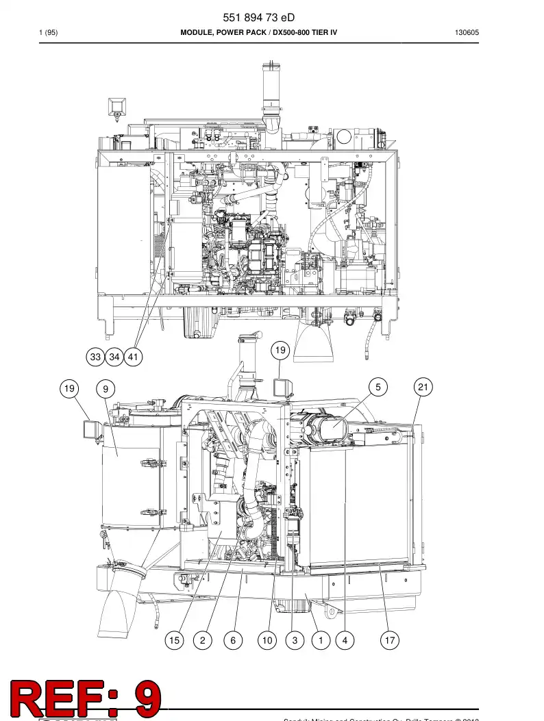 55183053e 551 830 53e Collector, Dust - Sandvik Technical Drawing