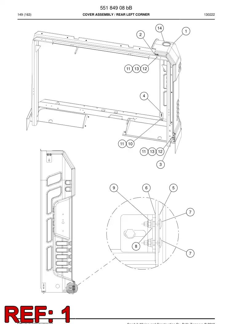 55183084c 551 830 84c Cover, Plastic - Sandvik Technical Drawing