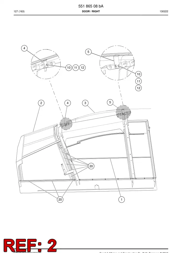 55183088b 551 830 88b Cover, Plastic - Sandvik Technical Drawing