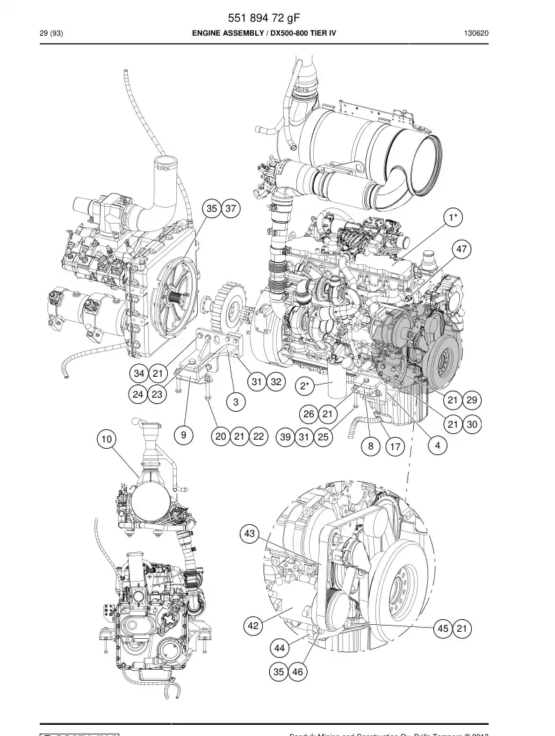 55183191d 551 831 91d Engine - Sandvik Technical Drawing