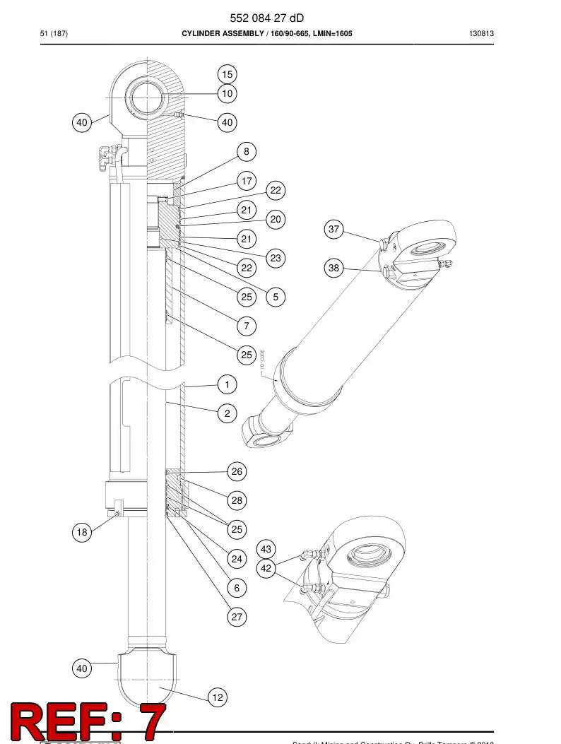 55183220e 551 832 20e Bushing - Sandvik Technical Drawing