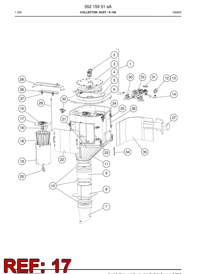 55183272 551 832 72 Cover - Sandvik Technical Drawing
