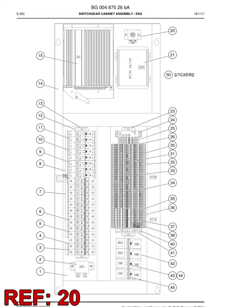 55183304a 551 833 04a Plate, Mounting - Sandvik Technical Drawing