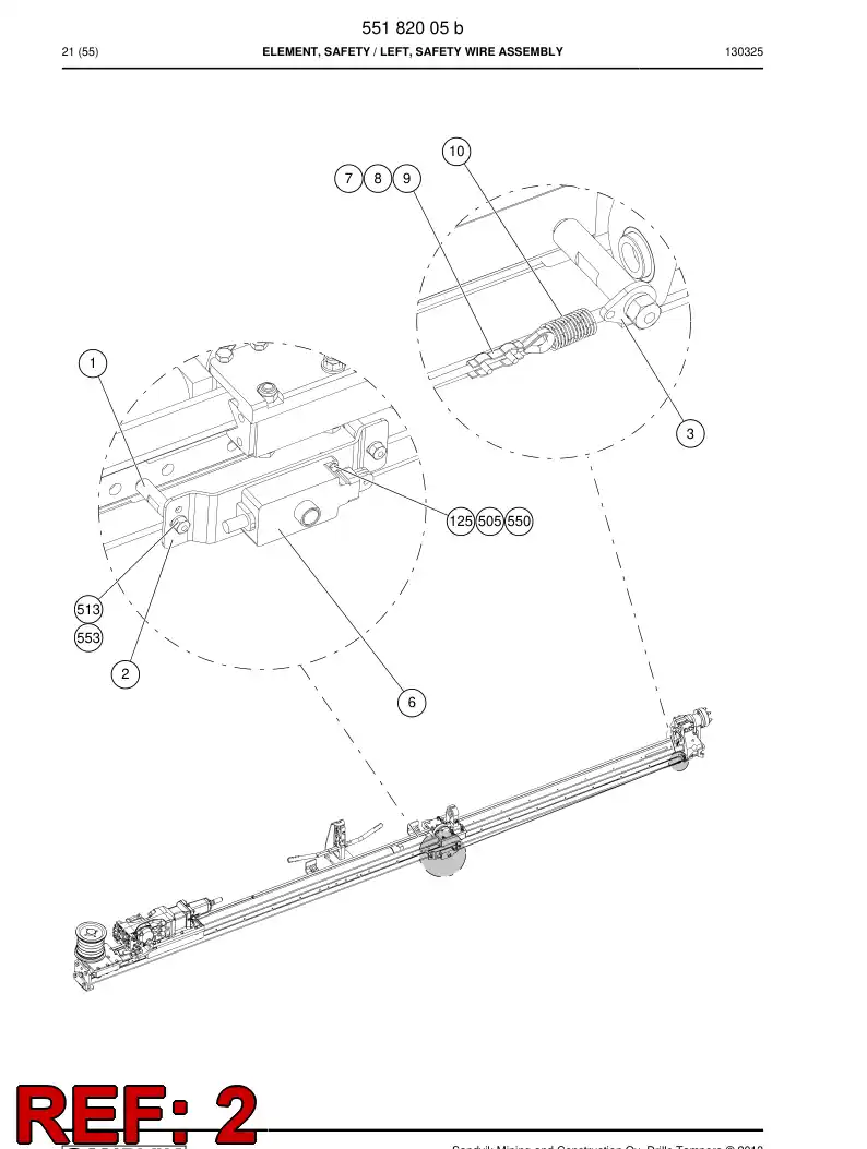 55183305a 551 833 05a Plate - Sandvik Technical Drawing