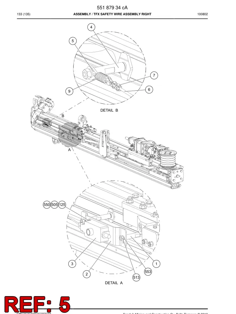 55183306 551 833 06 Plate - Sandvik Technical Drawing