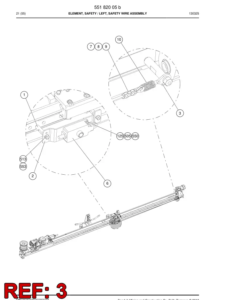 55183306a 551 833 06a Plate - Sandvik Technical Drawing