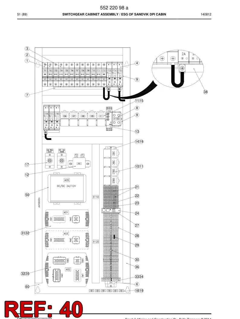 55183325 551 833 25 Decal set - Sandvik Technical Drawing