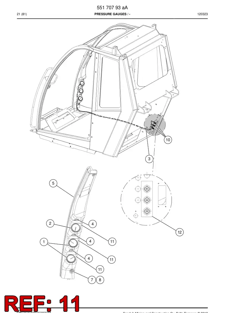 55183397a 551 833 97a Decal - Sandvik Technical Drawing