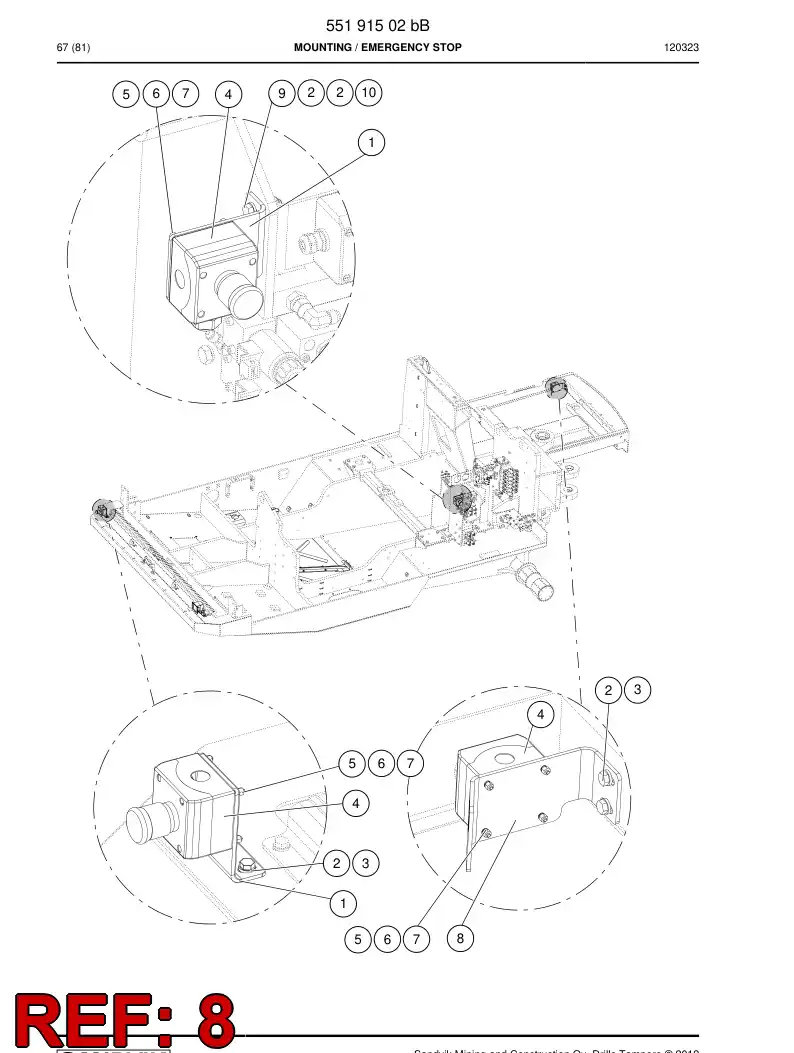 55183486 551 834 86 Plate - Sandvik Technical Drawing