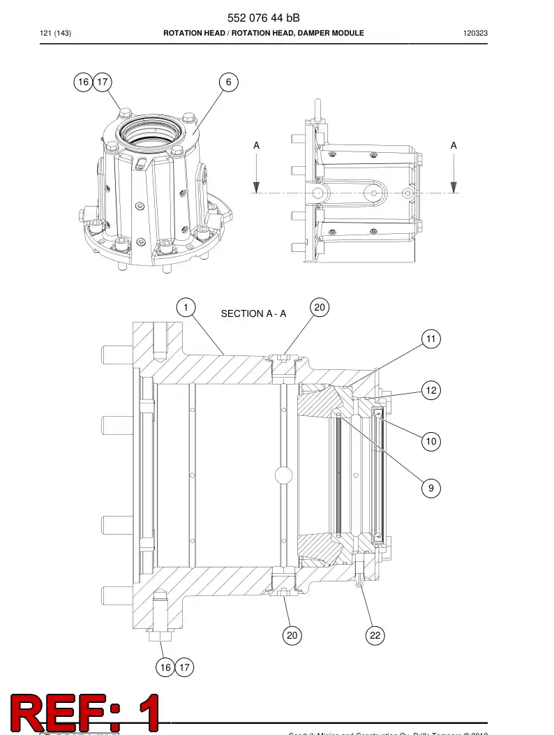 55183525 551 835 25 Cover - Sandvik Technical Drawing
