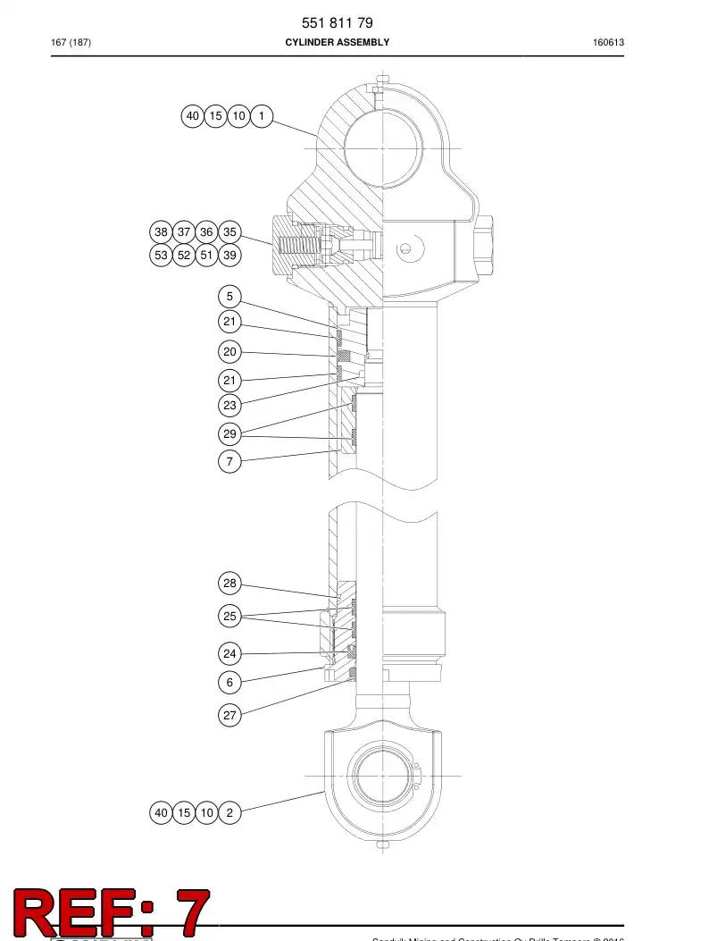 55183565b 551 835 65b Bushing - Sandvik Technical Drawing