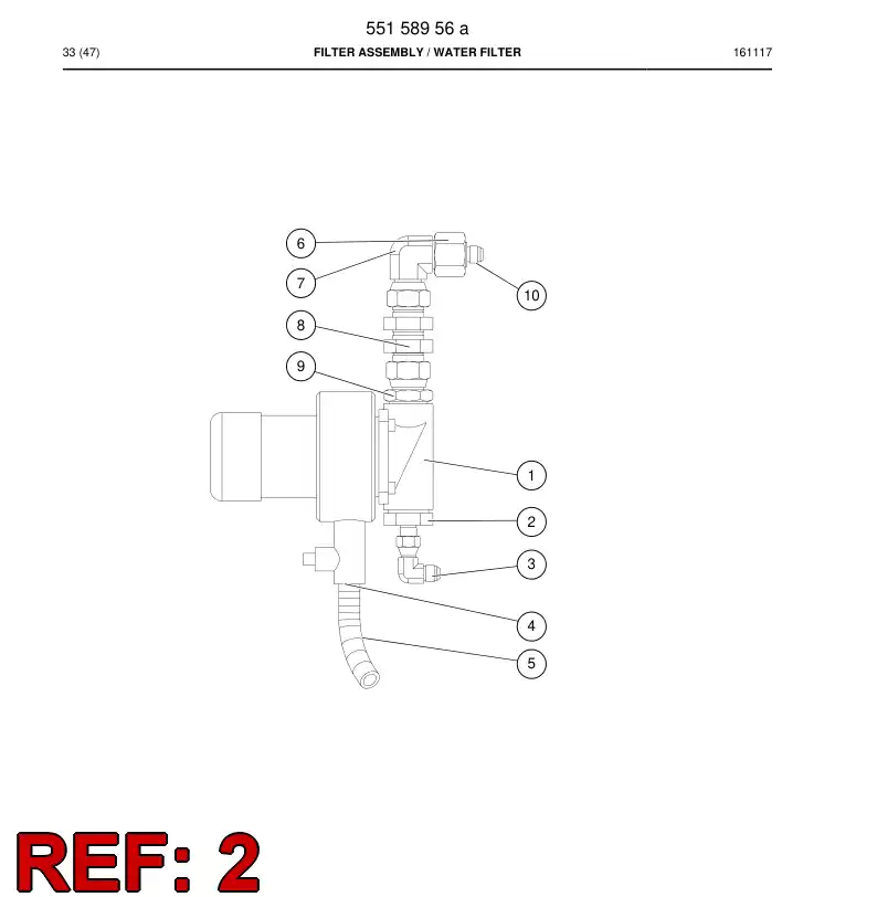 55183579 551 835 79 Straight thread adapter - Sandvik Technical Drawing