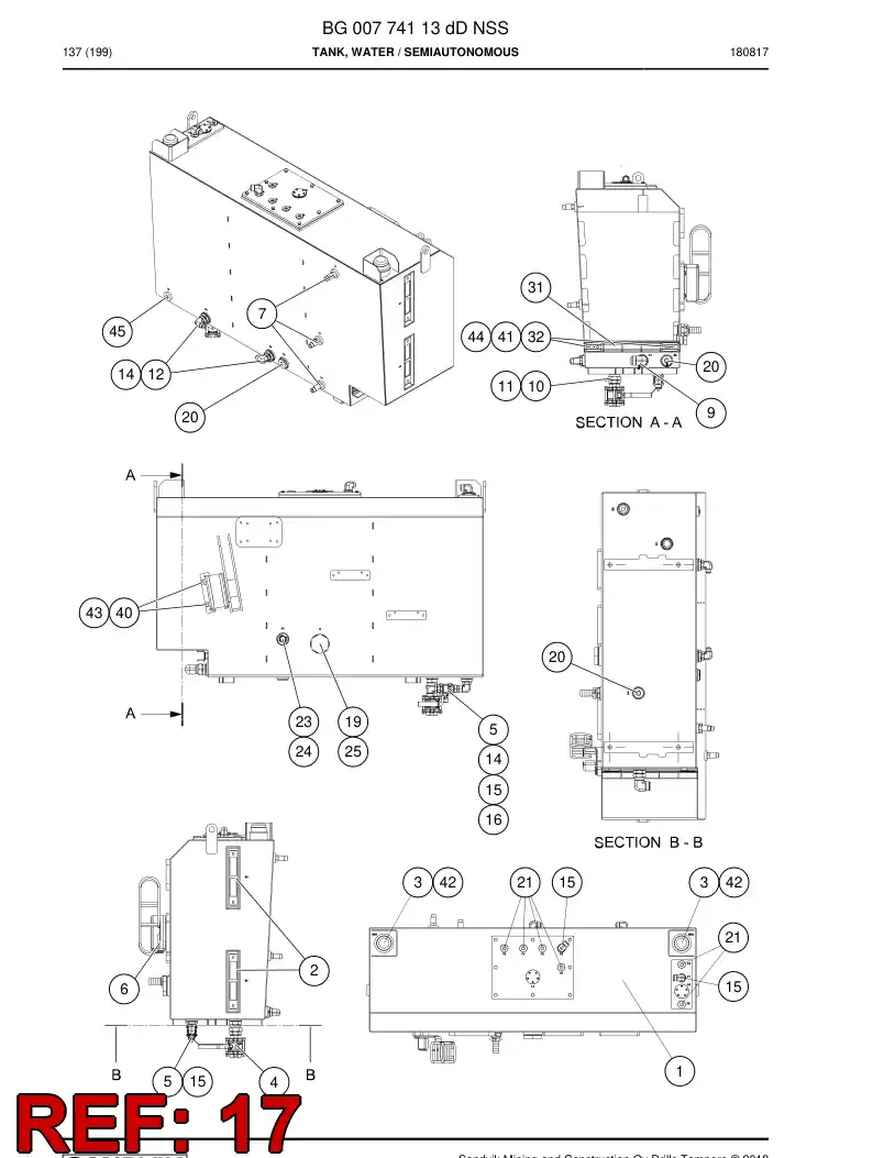 55183584 551 835 84 Straight thread adapter - Sandvik Technical Drawing