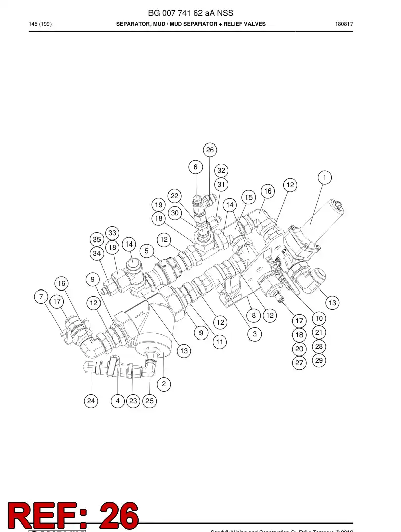 55183590 551 835 90 Straight thread adapter - Sandvik Technical Drawing