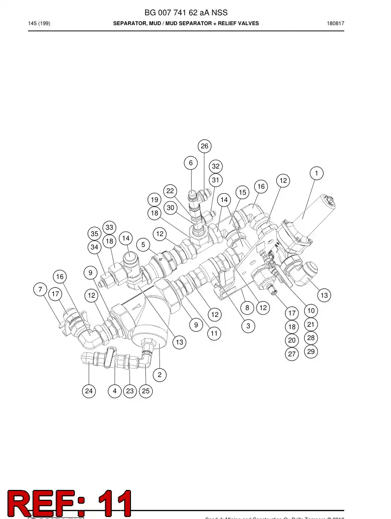 55183601 551 836 01 Straight thread adapter - Sandvik Technical Drawing