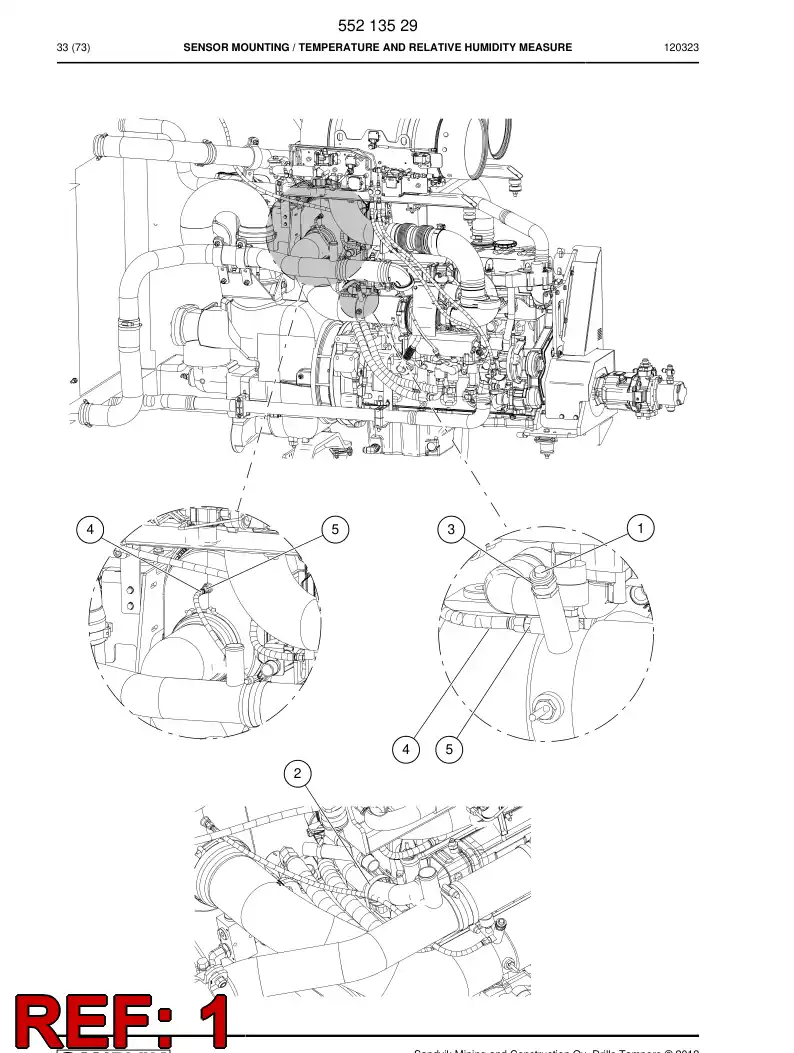 55183614 551 836 14 Sensor - Sandvik Technical Drawing
