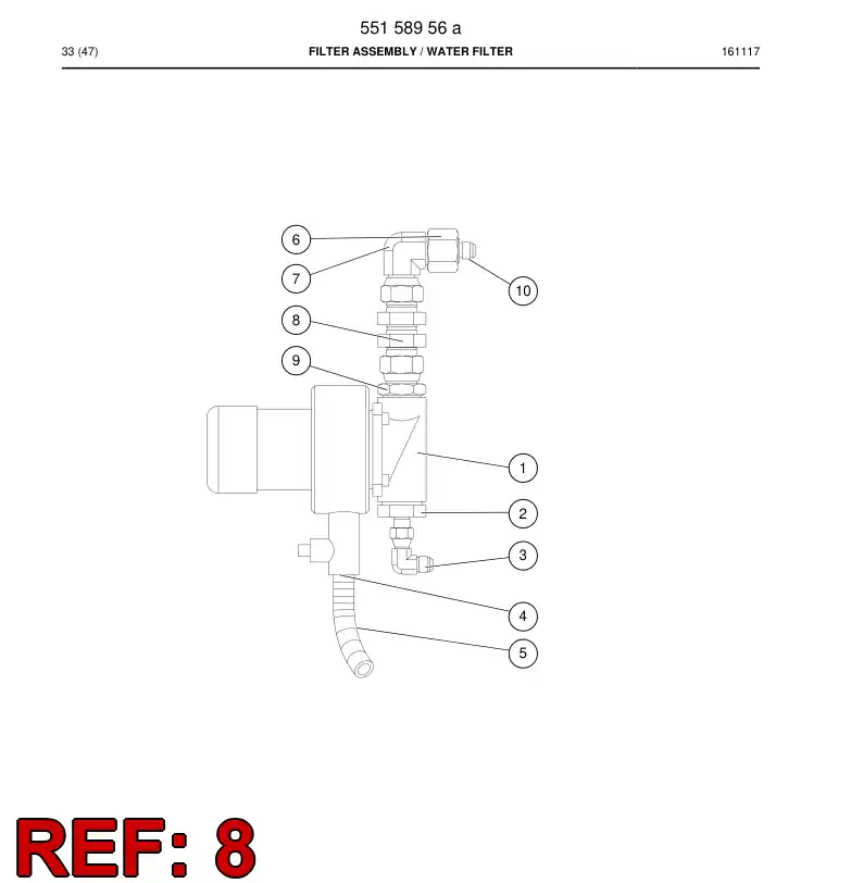 55183696 551 836 96 Adapter (hydraulic) - Sandvik Technical Drawing