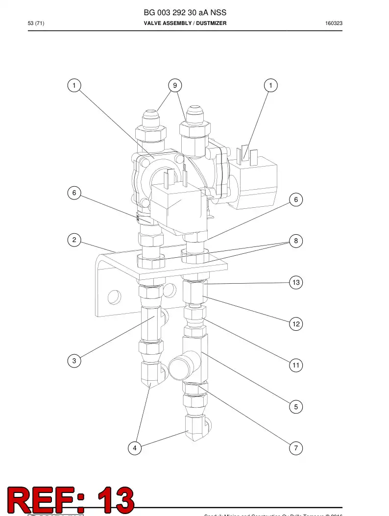 55183703 551 837 03 Nut - Sandvik Technical Drawing