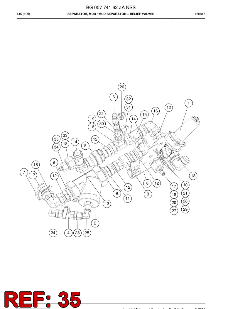 55183708 551 837 08 Nut - Sandvik Technical Drawing