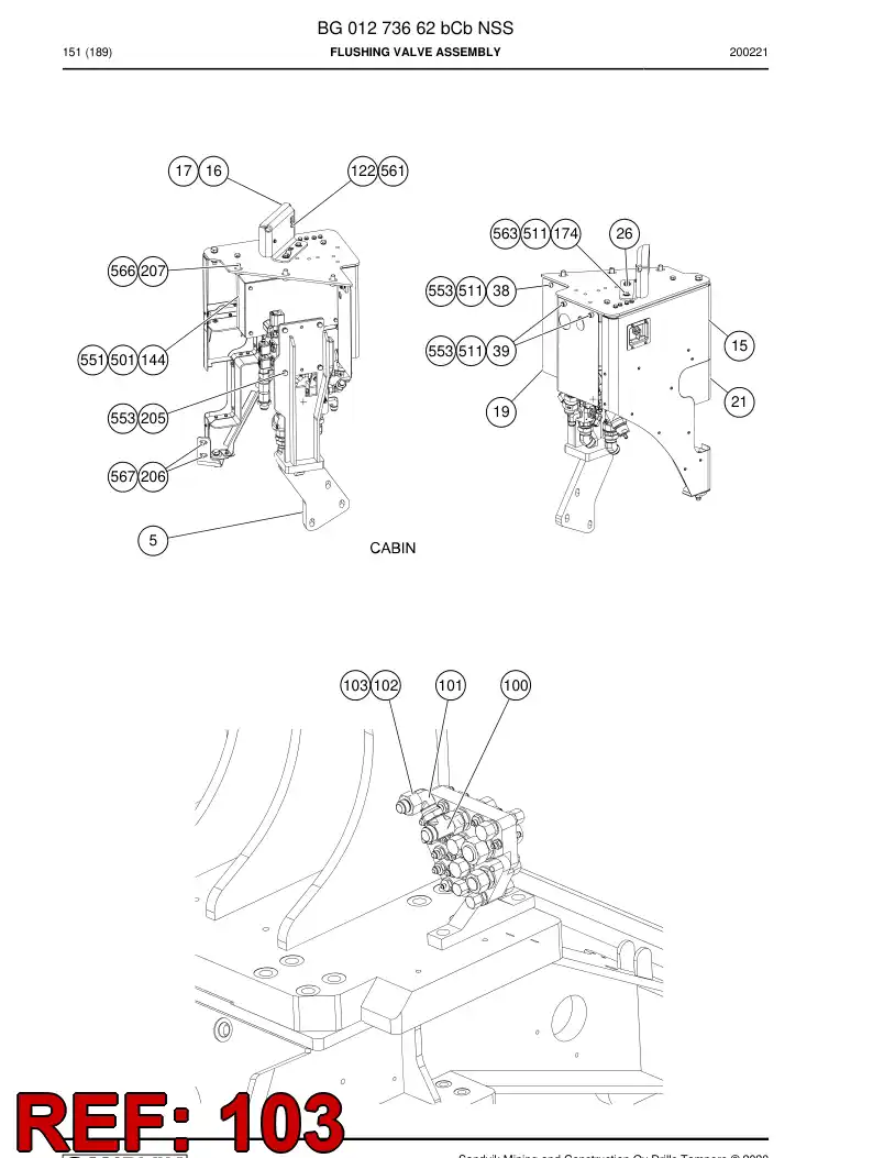 55183710 551 837 10 Nut - Sandvik Technical Drawing