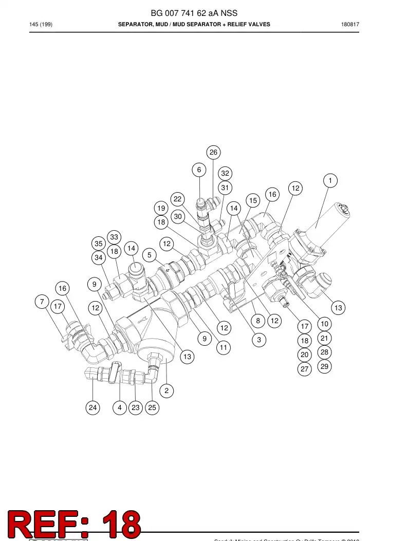 55183712 551 837 12 Nut - Sandvik Technical Drawing