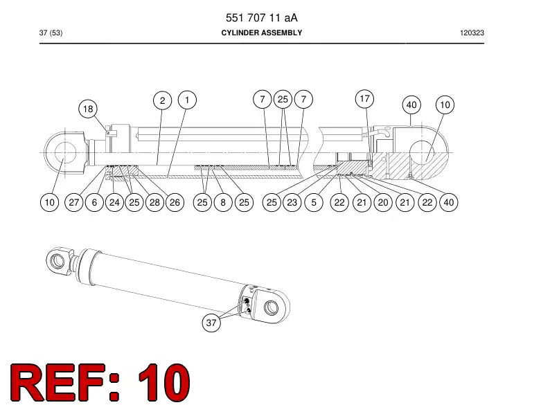 55183730 551 837 30 Bushing, Bearing - Sandvik Technical Drawing