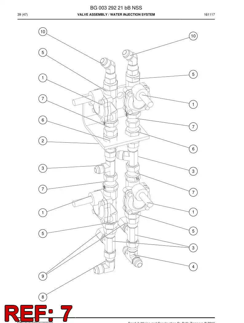 55183818 551 838 18 Swivel nut male adapter - Sandvik Technical Drawing