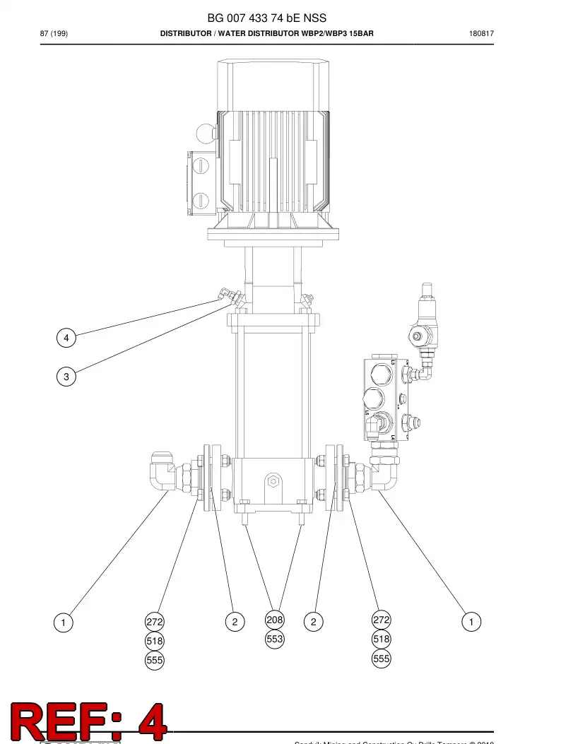 55183869 551 838 69 Swivel nut elbow 90 - Sandvik Technical Drawing