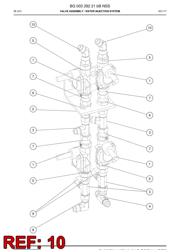 55183887 551 838 87 Swivel nut elbow 45 - Sandvik Technical Drawing