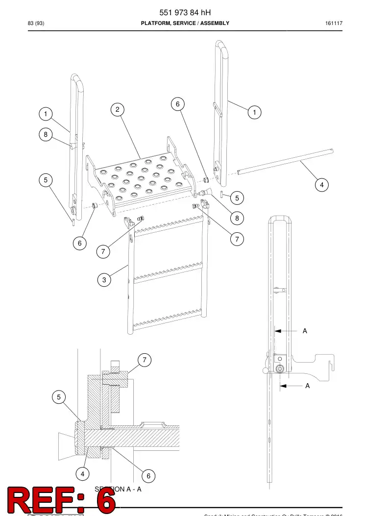 55183910 551 839 10 Bush, Plain, Lubricated - Sandvik Technical Drawing