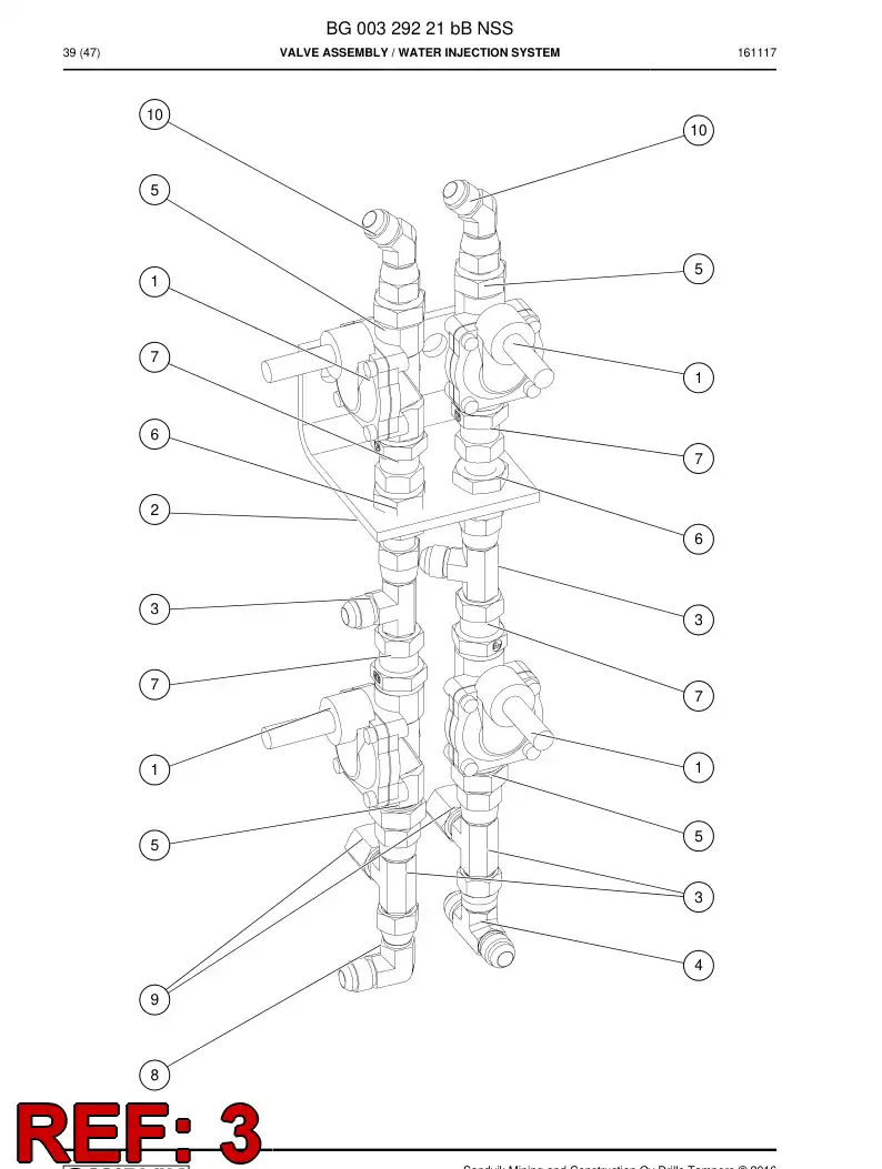 55183912 551 839 12 Adapter, Tee - Sandvik Technical Drawing