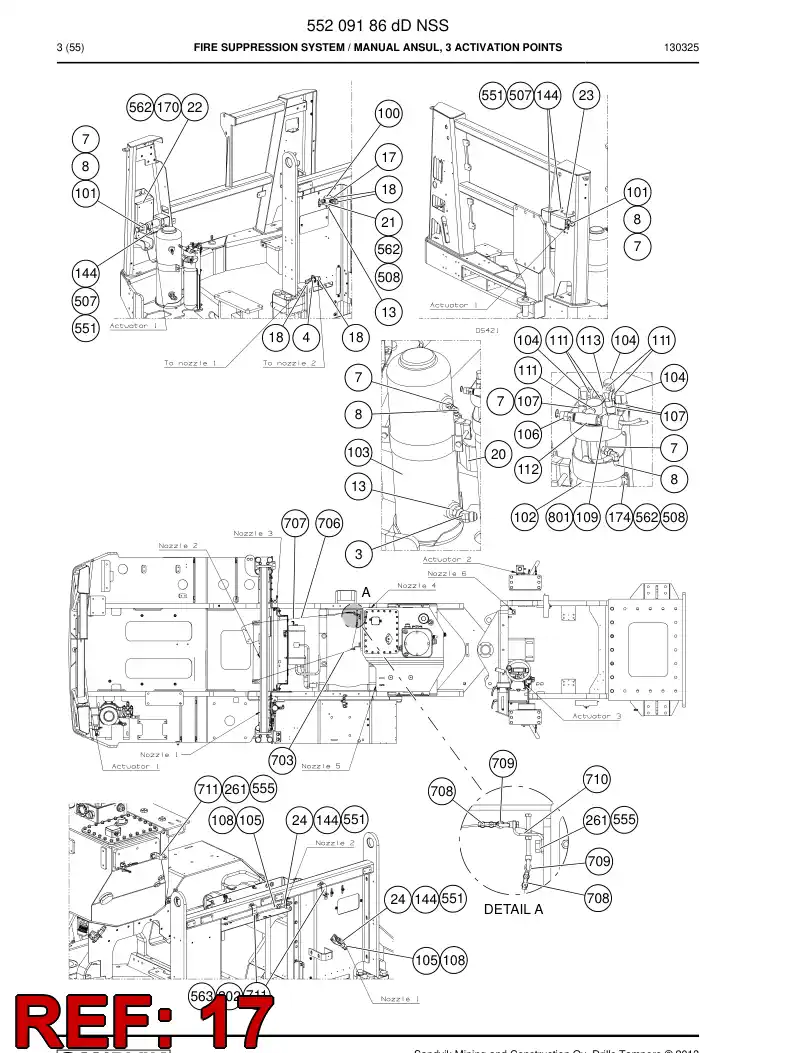 55183947 551 839 47 Connector, Male - Sandvik Technical Drawing