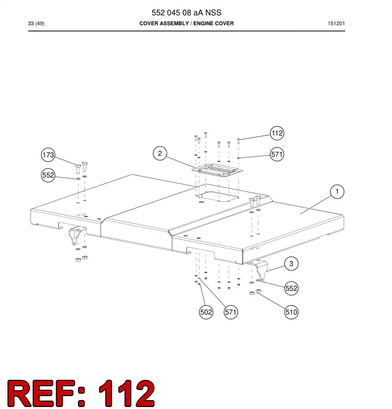55183970 551 839 70 Hexagon head screw - Sandvik Technical Drawing