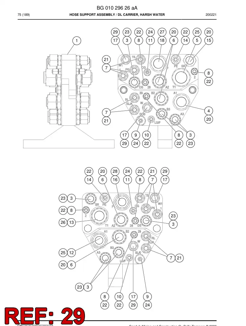 55183985 551 839 85 Plug - Sandvik Technical Drawing