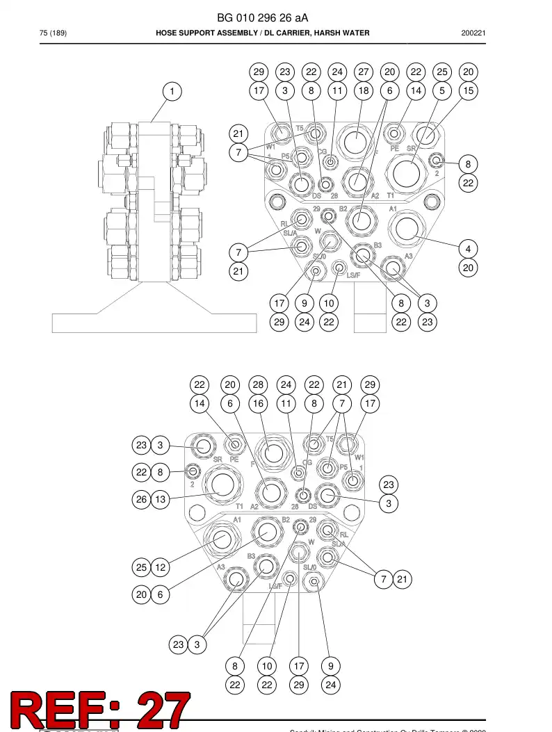 55183988 551 839 88 Plug - Sandvik Technical Drawing