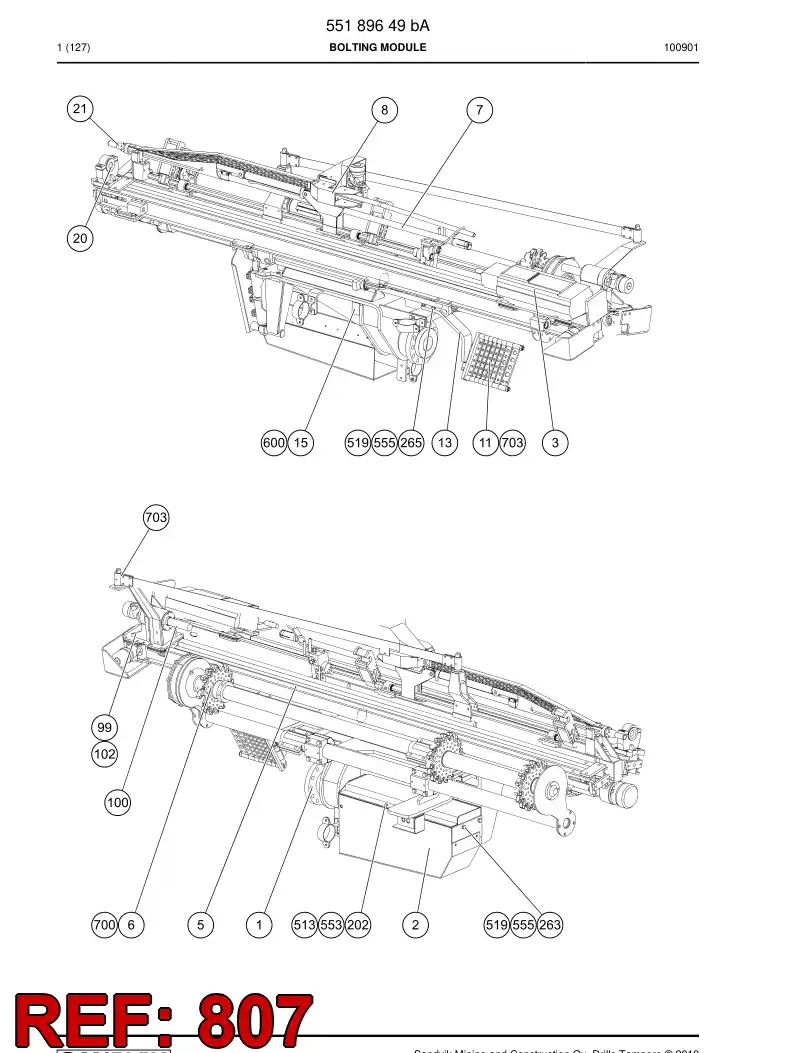 55184006 551 840 06 Hosing - Sandvik Technical Drawing