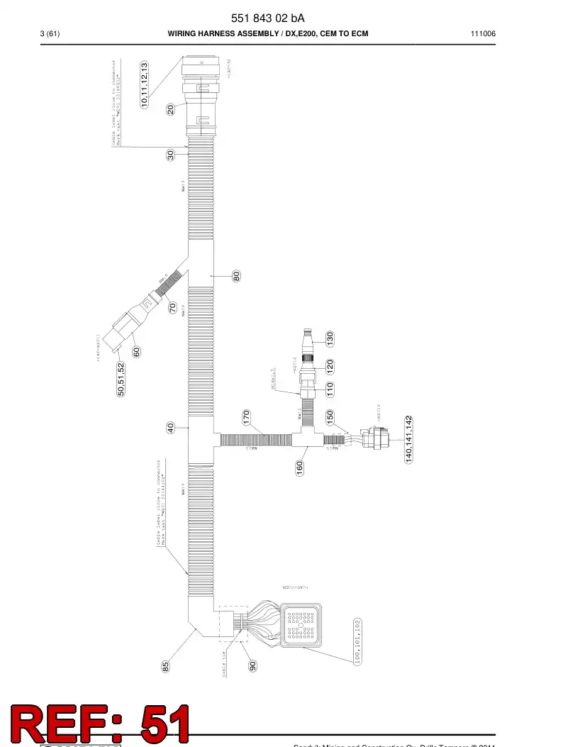 55184346 551 843 46 Accessories for connector - Sandvik Technical Drawing