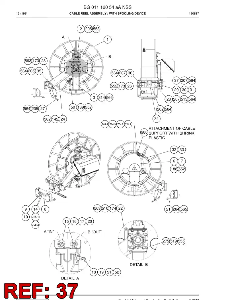 55184393 551 843 93 BLOCO DE SUPORTE - Sandvik Technical Drawing