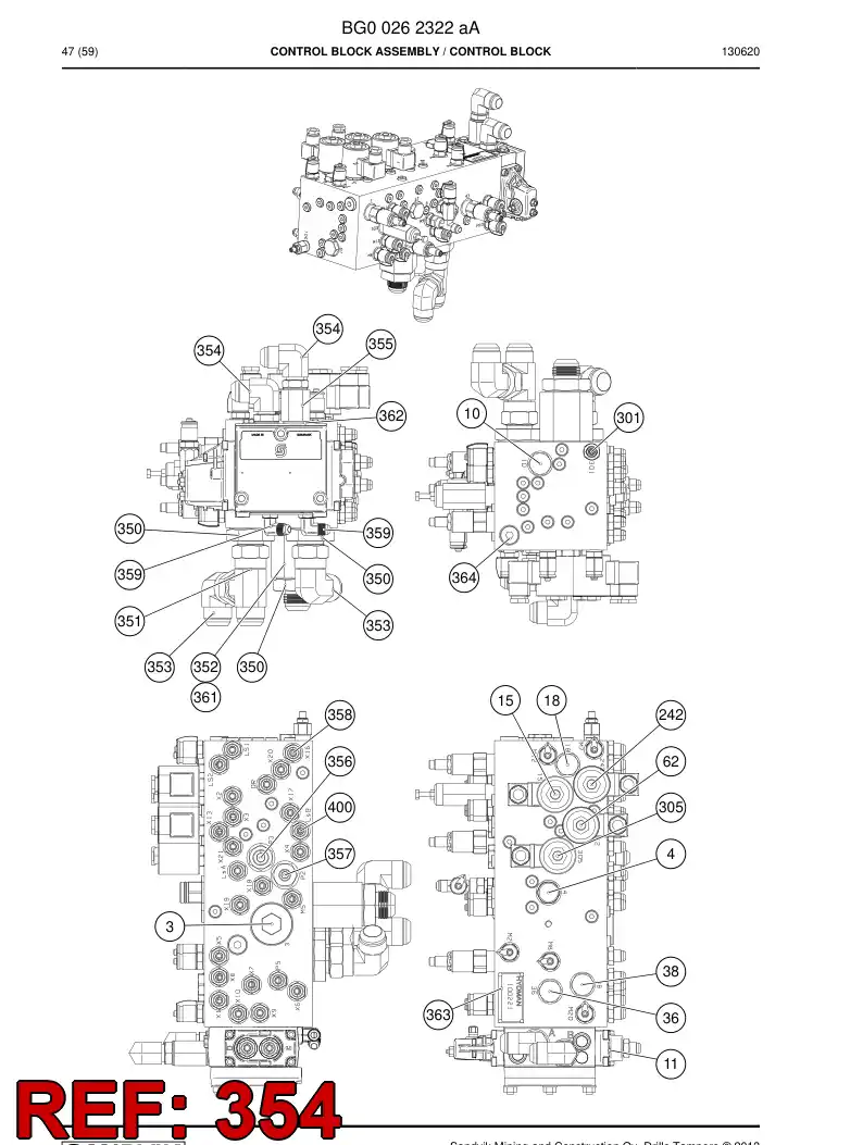 55184403 551 844 03 Straight thread elbow - Sandvik Technical Drawing