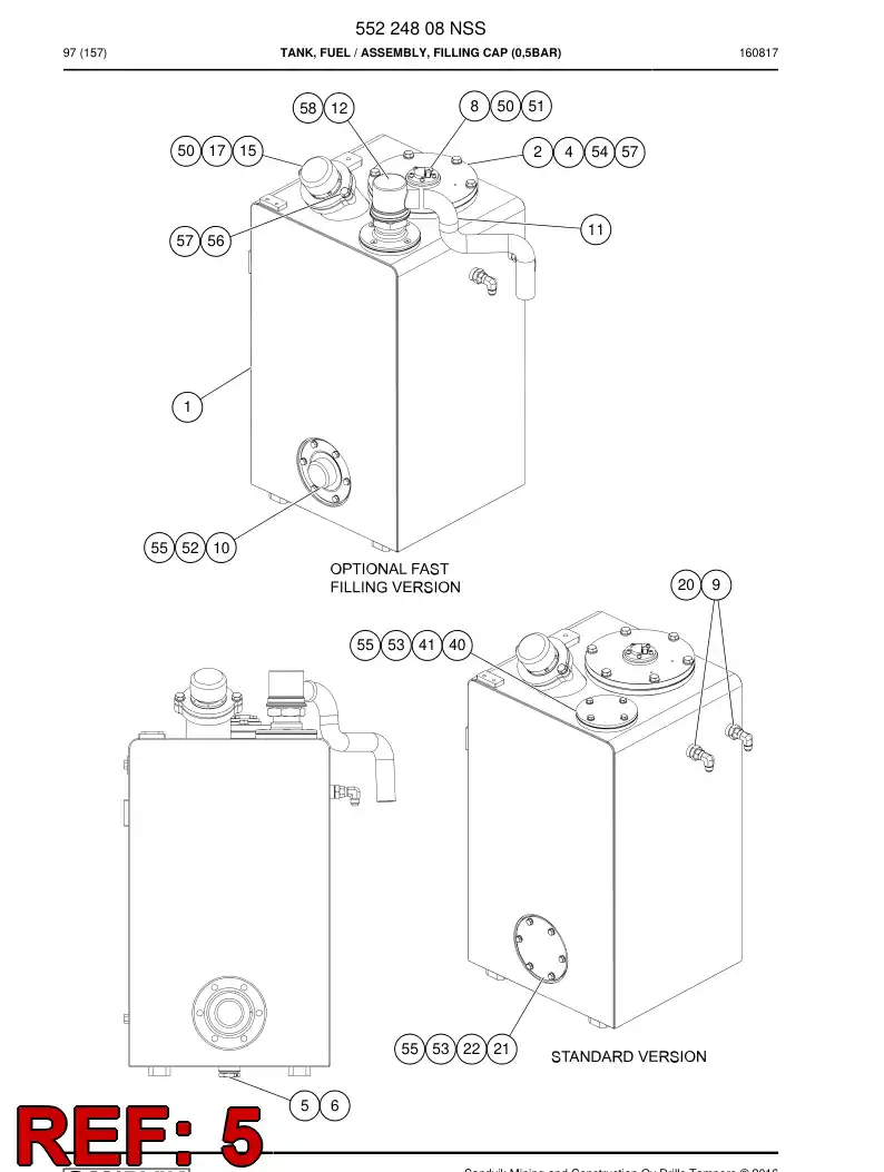 55184454 551 844 54 Plug - Sandvik Technical Drawing