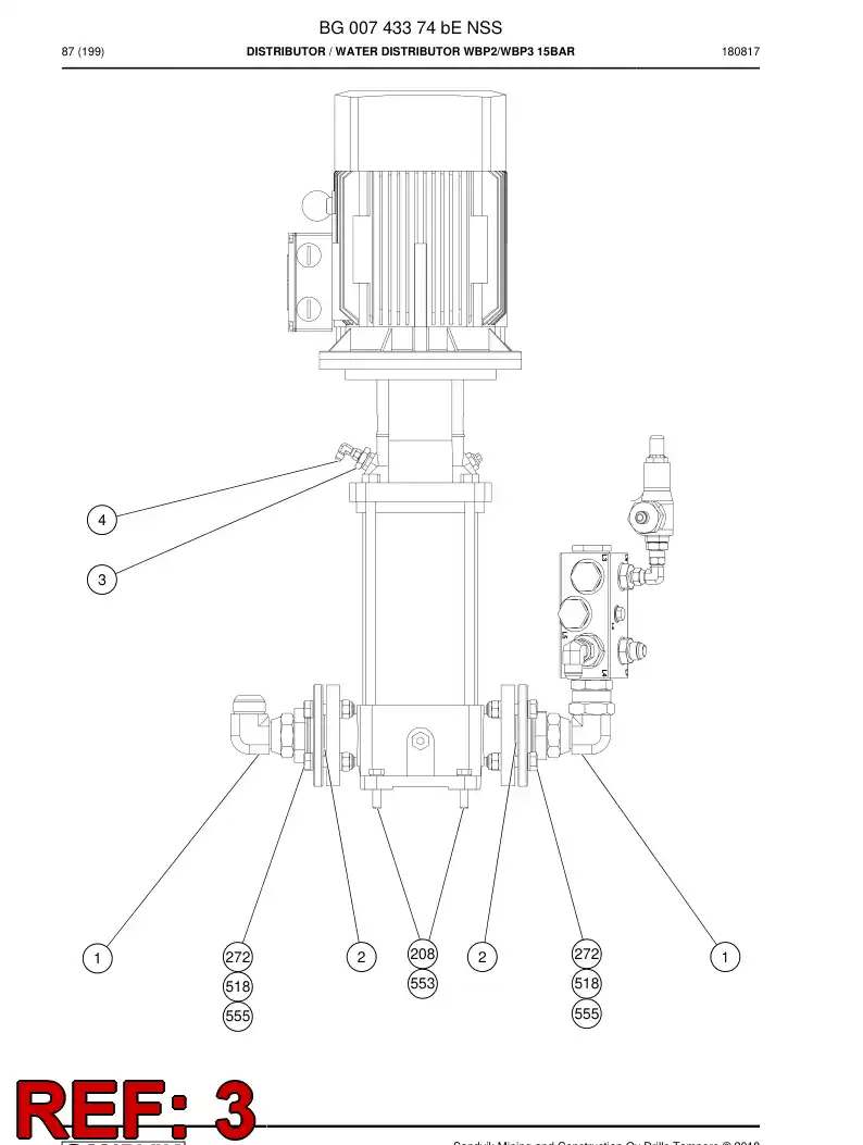 55184496 551 844 96 Straight thread adapter - Sandvik Technical Drawing