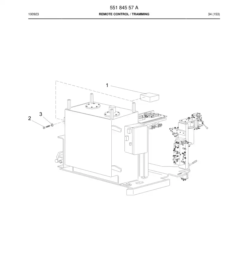 55184557 551 845 57 Remote control - Sandvik Technical Drawing
