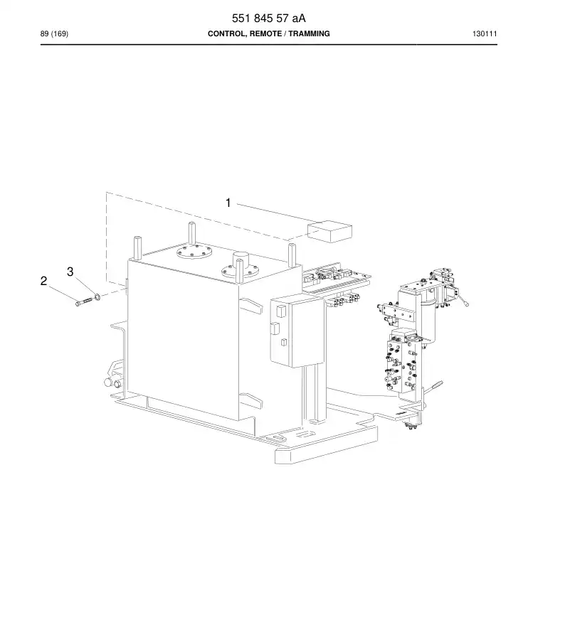 55184557a 551 845 57a Control, Remote - Sandvik Technical Drawing
