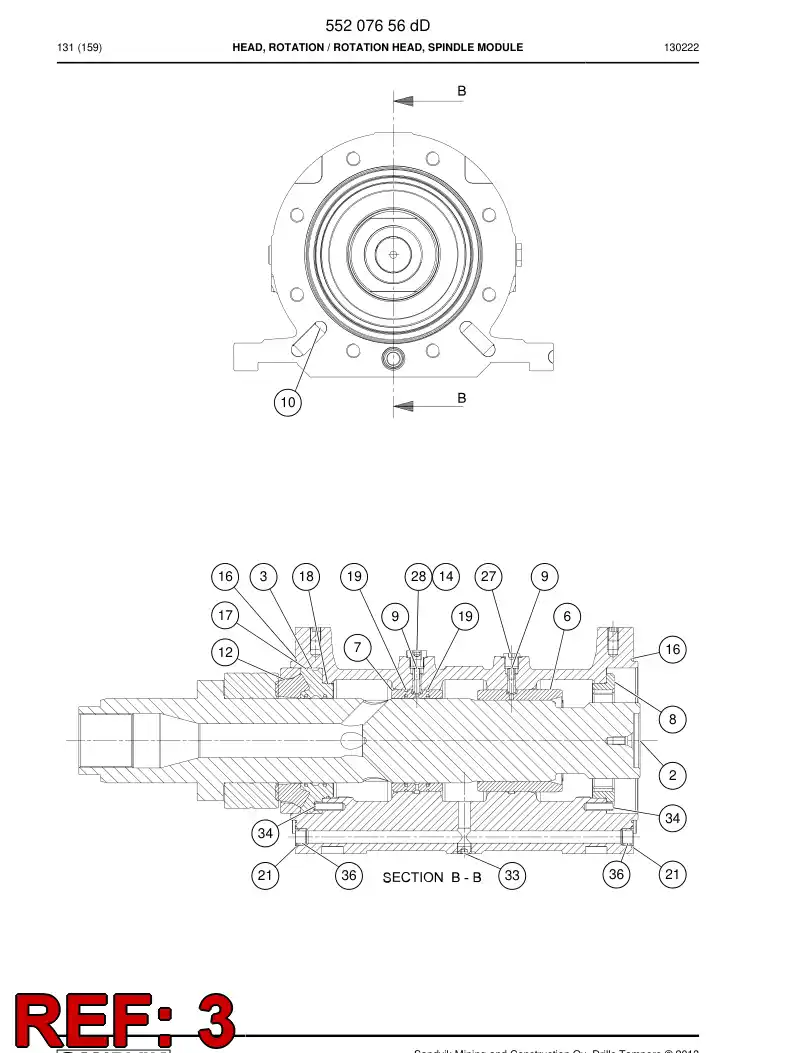 55184690b 551 846 90b Bushing - Sandvik Technical Drawing